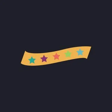 Star ribbon computer symbol Stock Illustration