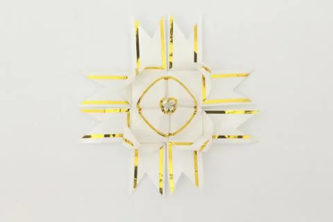 Star with a ribbon. Stock Photos