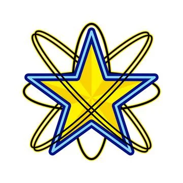 Star with Ring Logo Stock Illustration