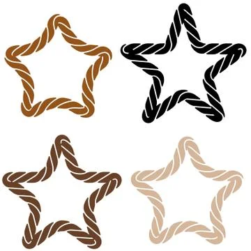 Star rope set Stock Illustration