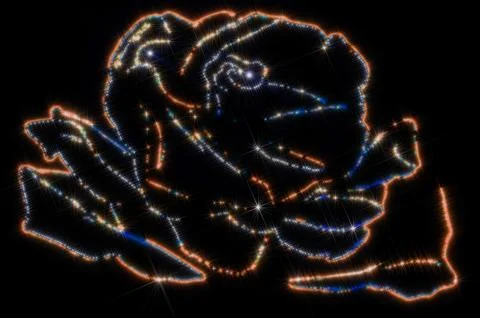 Star rose decorative background Stock Illustration