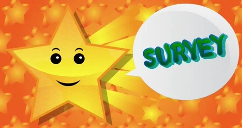 Star Saying Survey with Speech bubble Video stock 212233423