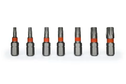 Star screwdriver bits handcraft socket magnetic screws build home electric Stock Photos