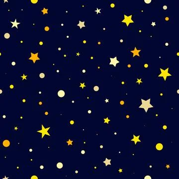 Star seamless night vector pattern Stock Illustration