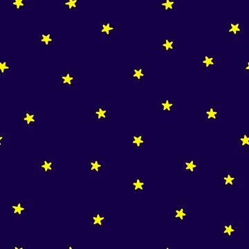 Star seamless night vector pattern Stock Illustration