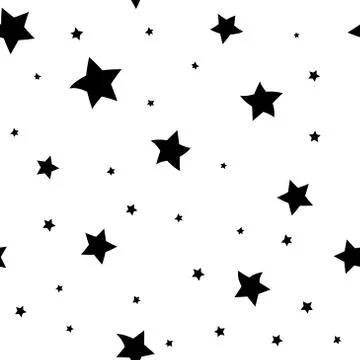 Star seamless pattern big and small 스톡 일러스트