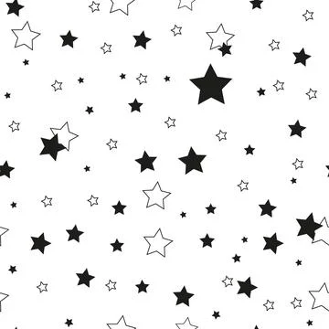 Star seamless pattern. Cute kids star seamless pattern. Seamless patter wit.. Stock Illustration