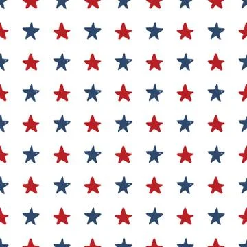 Star seamless pattern, Hand drawn sketched doodle stars, vector illustration Illustrazione stock