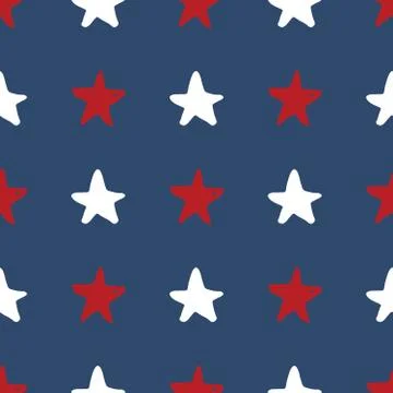 Star seamless pattern, Hand drawn sketched doodle stars, vector illustration Stock Illustration