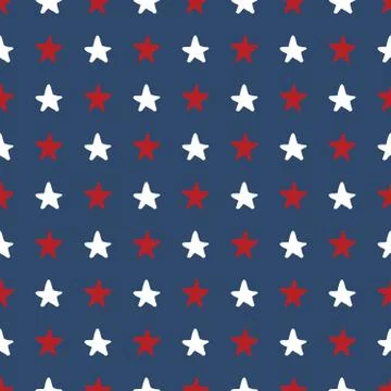 Star seamless pattern, Hand drawn sketched doodle stars, vector illustration 스톡 일러스트