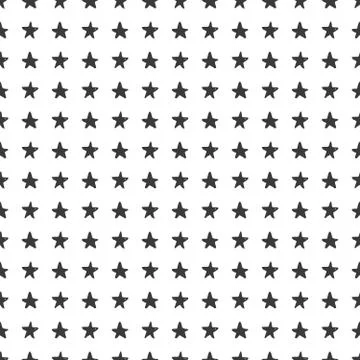 Star seamless pattern, Hand drawn sketched doodle stars, vector illustration Illustrazione stock