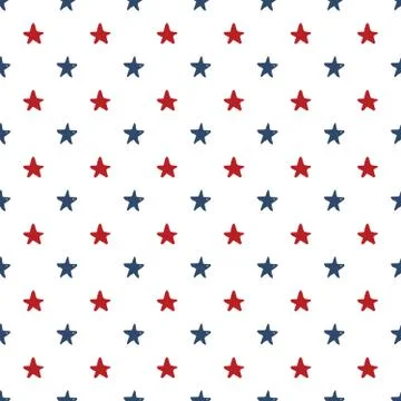 Star seamless pattern, Hand drawn sketched doodle stars, vector illustration Illustrazione stock