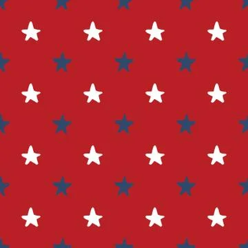 Star seamless pattern, Hand drawn sketched doodle stars, vector illustration Stock Illustration