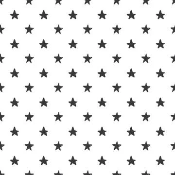 Star seamless pattern, Hand drawn sketched doodle stars, vector illustration Illustrazione stock
