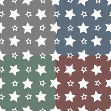 Star seamless pattern illustration vector set 스톡 일러스트