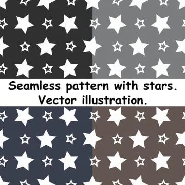 Star seamless pattern illustration vector set 스톡 일러스트