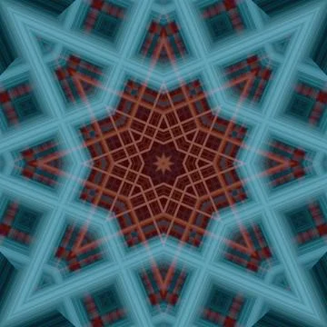Star seamless pattern. Line pattern.  Kaleidoscopic background 스톡 사진
