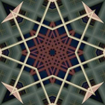 Star seamless pattern. Line pattern.  Kaleidoscopic background Foto stock