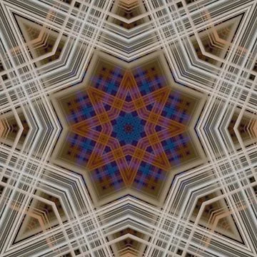 Star seamless pattern. Line pattern.  Kaleidoscopic background Foto stock