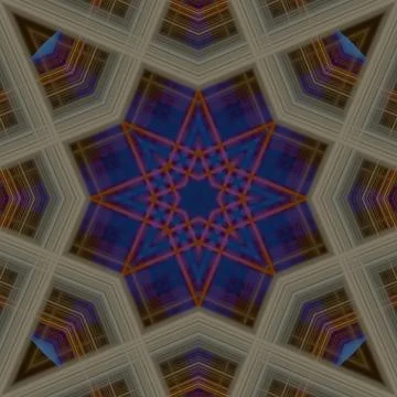 Star seamless pattern. Line pattern.  Kaleidoscopic background 스톡 사진