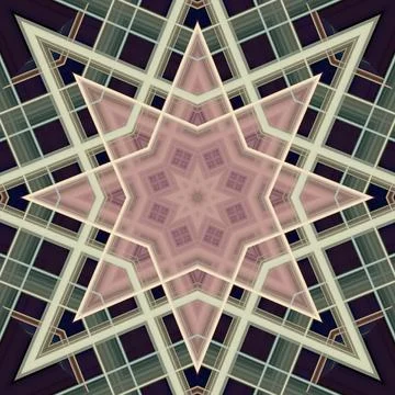 Star seamless pattern. Line pattern.  Kaleidoscopic background 写真素材