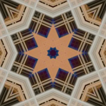 Star seamless pattern. Line pattern.  Kaleidoscopic background Foto stock