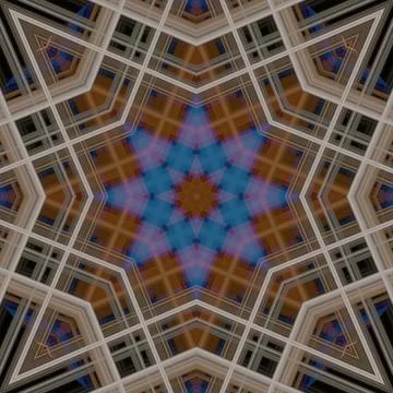 Star seamless pattern. Line pattern.  Kaleidoscopic background 写真素材