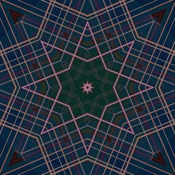 Star seamless pattern. Line pattern.  Kaleidoscopic background Foto stock