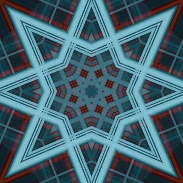 Star seamless pattern. Line pattern.  Kaleidoscopic background Foto stock