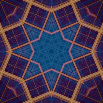Star seamless pattern. Line pattern.  Kaleidoscopic background Foto stock