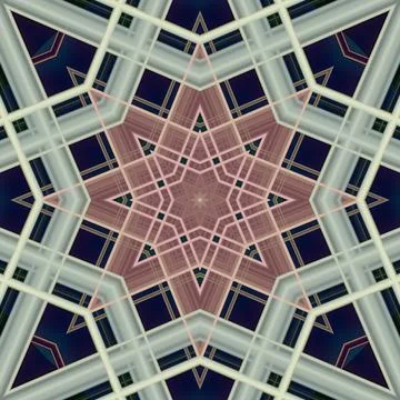 Star seamless pattern. Line pattern.  Kaleidoscopic background Foto stock