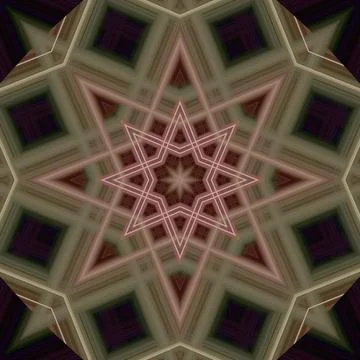 Star seamless pattern. Line pattern.  Kaleidoscopic background 스톡 사진