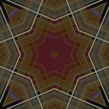 Star seamless pattern. Line pattern.  Kaleidoscopic background Foto stock