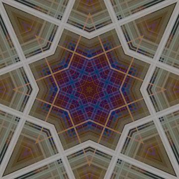 Star seamless pattern. Line pattern.  Kaleidoscopic background Foto stock