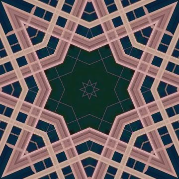 Star seamless pattern. Line pattern.  Kaleidoscopic background 写真素材
