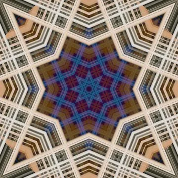 Star seamless pattern. Line pattern.  Kaleidoscopic background Foto stock