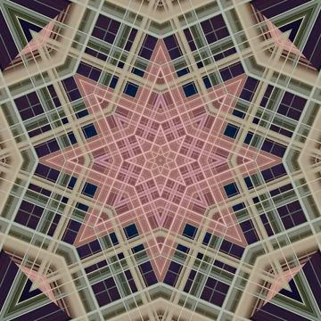 Star seamless pattern. Line pattern.  Kaleidoscopic background Stock Photos