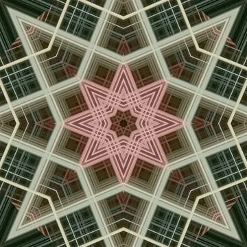 Star seamless pattern. Line pattern.  Kaleidoscopic background Foto stock