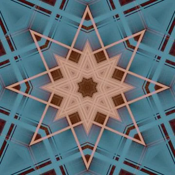 Star seamless pattern. Line pattern.  Kaleidoscopic background Stock Photos