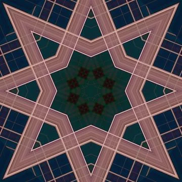 Star seamless pattern. Line pattern.  Kaleidoscopic background 写真素材