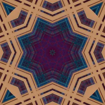 Star seamless pattern. Line pattern.  Kaleidoscopic background Foto stock