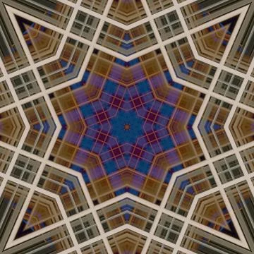 Star seamless pattern. Line pattern.  Kaleidoscopic background Foto stock