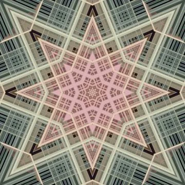 Star seamless pattern. Line pattern.  Kaleidoscopic background Foto stock
