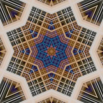 Star seamless pattern. Line pattern.  Kaleidoscopic background Stock Photos