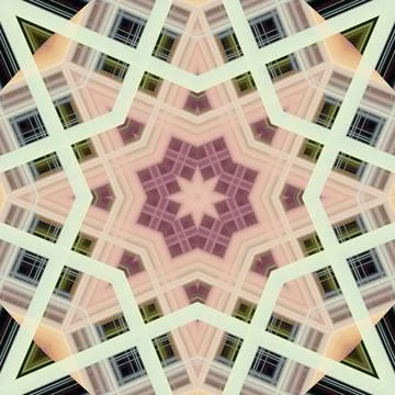 Star seamless pattern. Line pattern.  Kaleidoscopic background Foto stock
