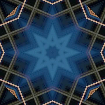 Star seamless pattern. Line pattern.  Kaleidoscopic background Foto stock