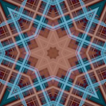 Star seamless pattern. Line pattern.  Kaleidoscopic background Foto stock
