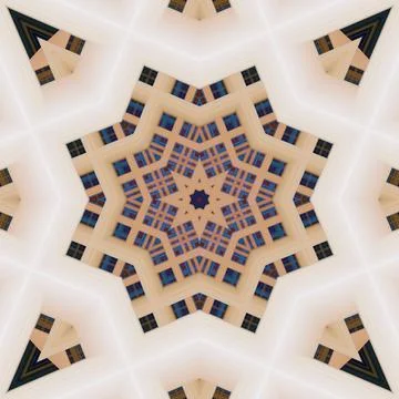 Star seamless pattern. Line pattern.  Kaleidoscopic background Stock Photos