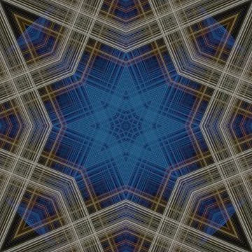 Star seamless pattern. Line pattern.  Kaleidoscopic background Foto stock