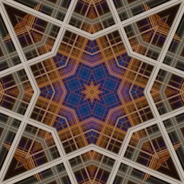 Star seamless pattern. Line pattern.  Kaleidoscopic background Stock Photos